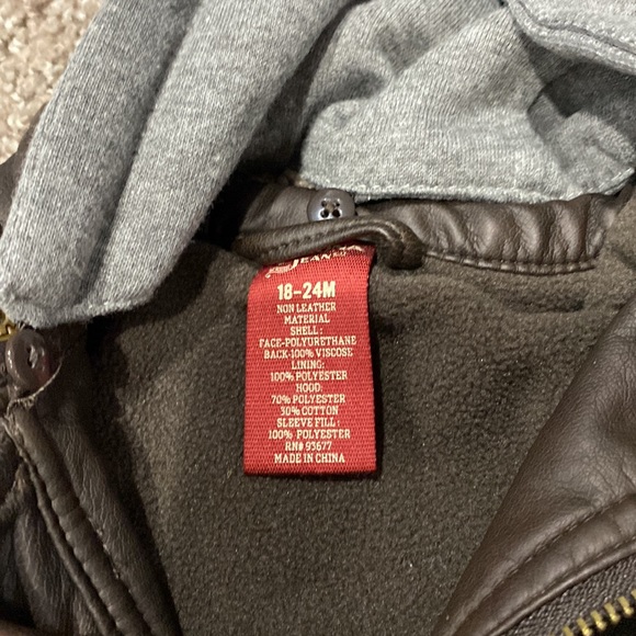 Baby boys faux leather jacket - Picture 2 of 8